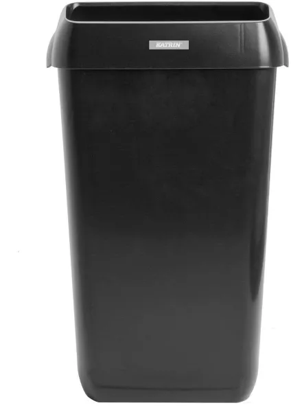 Katrin Waste Bin 25 L, papirkurv med låg, sort